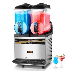 VEVOR Margarita Machine, 15Lx2 Tank Commercial Slushy Machine, Slushie Machine 1000W, Commercial Margarita Maker