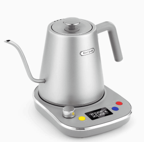 1200W Coffee brewing pot 0.8L gooseneck kettle quick boiling LCD screen A1 H temperature control SUS304 food grade without BPA automatically clos