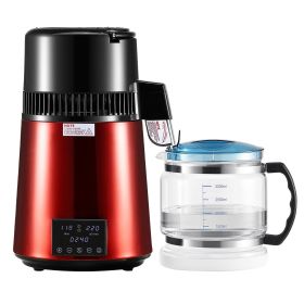 VEVOR Water Distiller, 4L 1.1 Gallon Pure Water Purifier Filter For Home Table Countertop, 1750W Distilled Maker with Glass Pot (Default: Default)